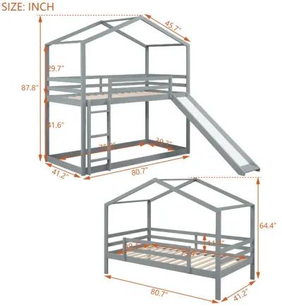 Merax Bunk Bed with Slide and Ladder