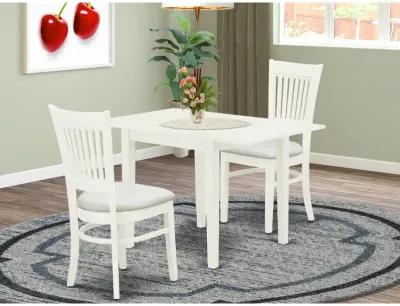 East West Furniture Dining Table- Dining Chairs, NDVA3-LWH-C