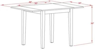 East West Furniture Dining Table- Dining Chairs, NDVA3-LWH-C