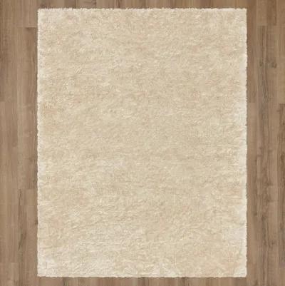 Billow Shag Billow Shag Ivory 6' 6" X 9' Rug