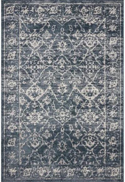 Gigi Navy/Stone 4'0" x 6'0" Accent Rug by Magnolia Home by Joanna Gaines x Loloi