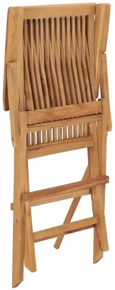 vidaXL Folding Patio Chairs 3 pcs Solid Teak Wood