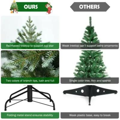 7 Feet Artificial Christmas Tree with 1260 Mixed PE and PVC Tips