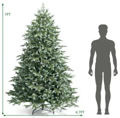 7 Feet Artificial Christmas Tree with 1260 Mixed PE and PVC Tips