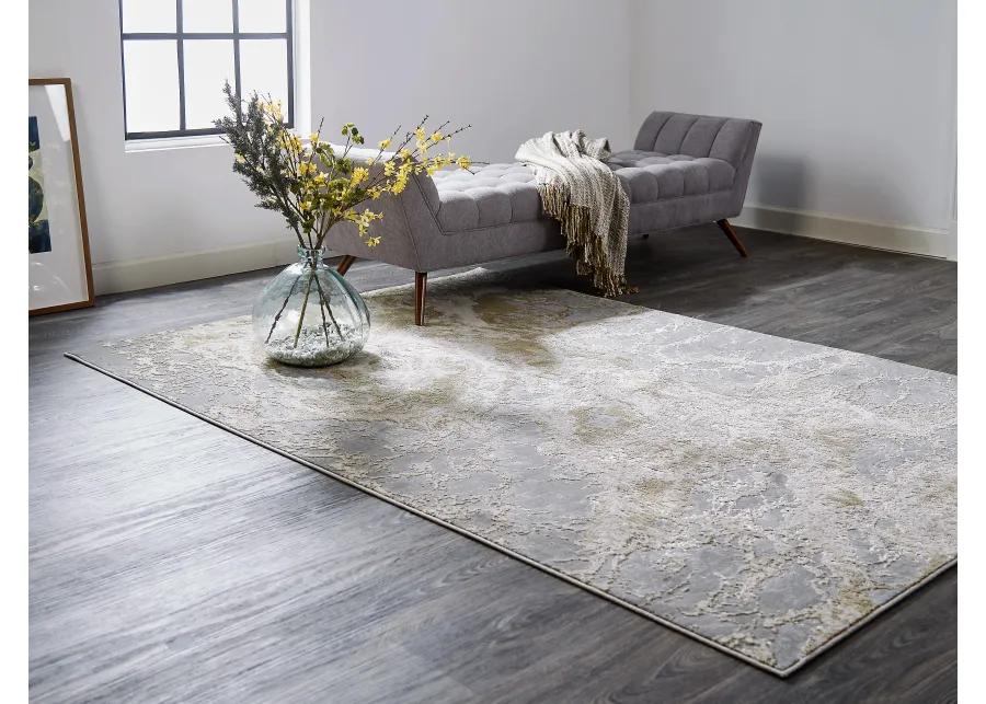 Aura 3563F Ivory/Silver/Gold 6'7" x 9'6" Rug