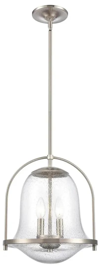 Connection 12'' Wide 2-Light Nickel Pendant