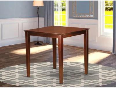 36"-Square Counter Height Pub Set table in Dark Brown finish