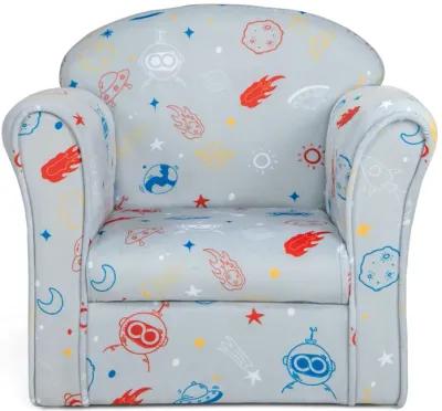 Toddler Upholstered Armchair with Solid Wooden Frame and High-density Sponge Filling