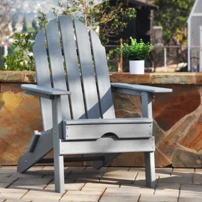 ResinTEAK Folding Adirondack Chair For Fire Pits, Patio, Porch, and Deck, New Tradition Collection