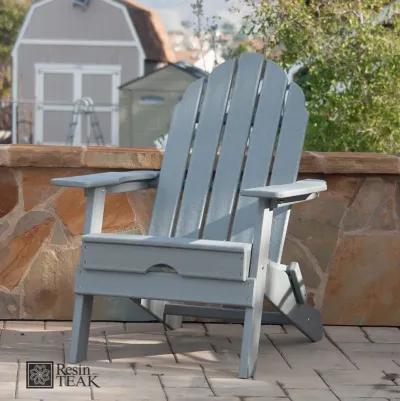 ResinTEAK Folding Adirondack Chair For Fire Pits, Patio, Porch, and Deck, New Tradition Collection