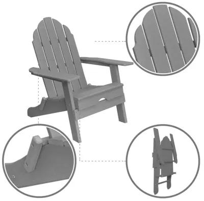 ResinTEAK Folding Adirondack Chair For Fire Pits, Patio, Porch, and Deck, New Tradition Collection