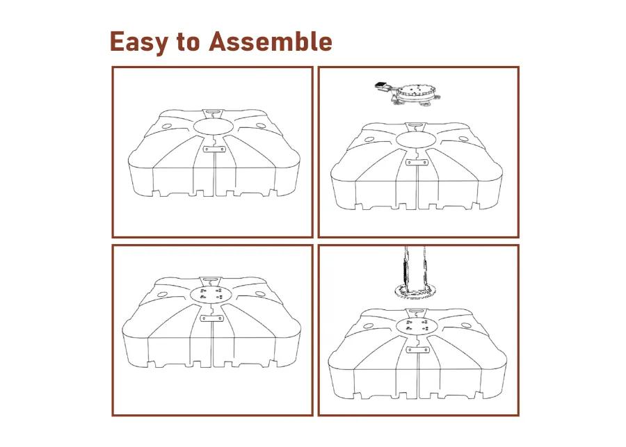 MONDAWE 10 ft. x 13 ft. Aluminum Cantilever Patio Umbrella  Garden Offset Umbrella with Base Weight Stand