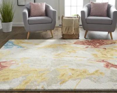 Everley 8646F Ivory/Yellow/Blue 5' x 8' Rug