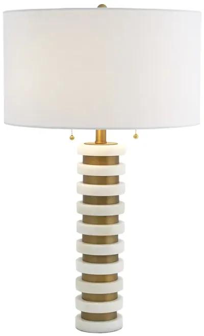 Marble Stack Lamp-White