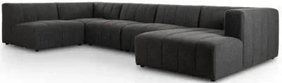 Langham Channeled 5-Piece Raf Chaise Sectional