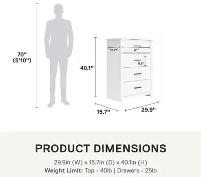 EZ Build Brookshore Tall 4-Drawer Dresser