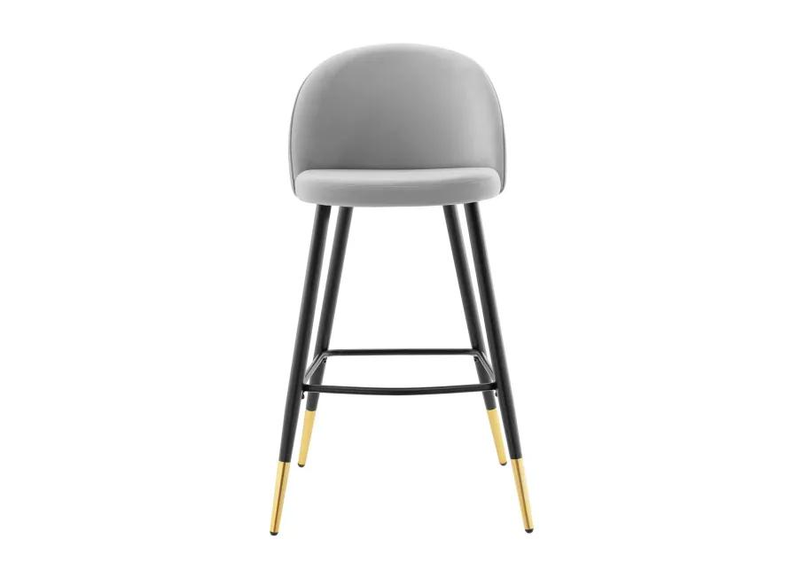 Cordial Performance Velvet Bar Stools - Set of 2