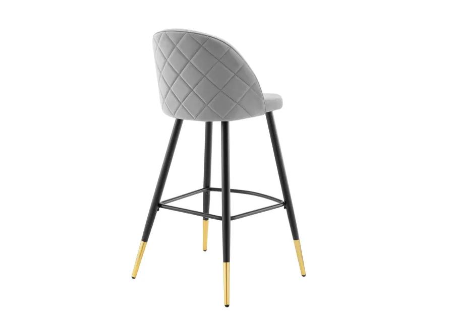 Cordial Performance Velvet Bar Stools - Set of 2