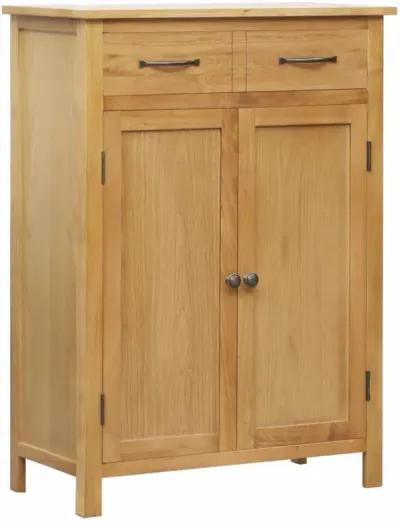 vidaXL Shoe Cabinet 29.9"x14.6"x41.3" Solid Oak Wood