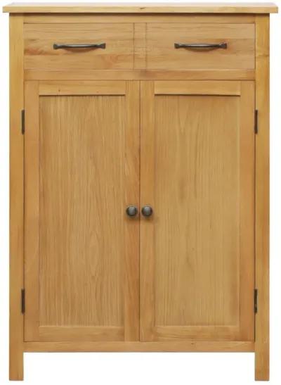 vidaXL Shoe Cabinet 29.9"x14.6"x41.3" Solid Oak Wood