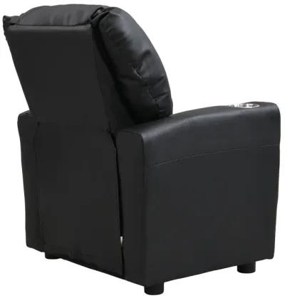 Kids Recliner Chair Black PVC