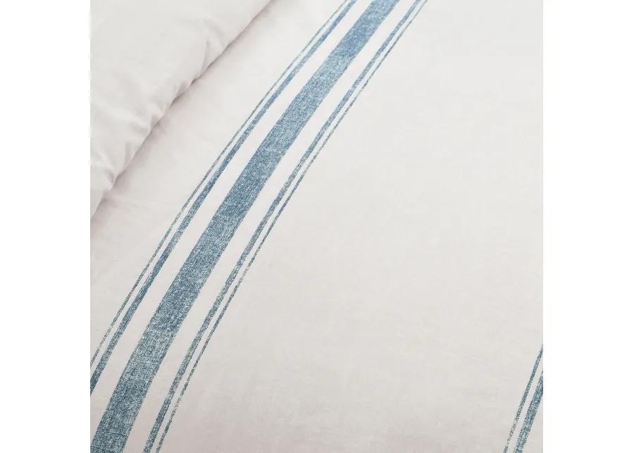 Farmhouse Stripe Cotton Duvet Cover  3Pc Set