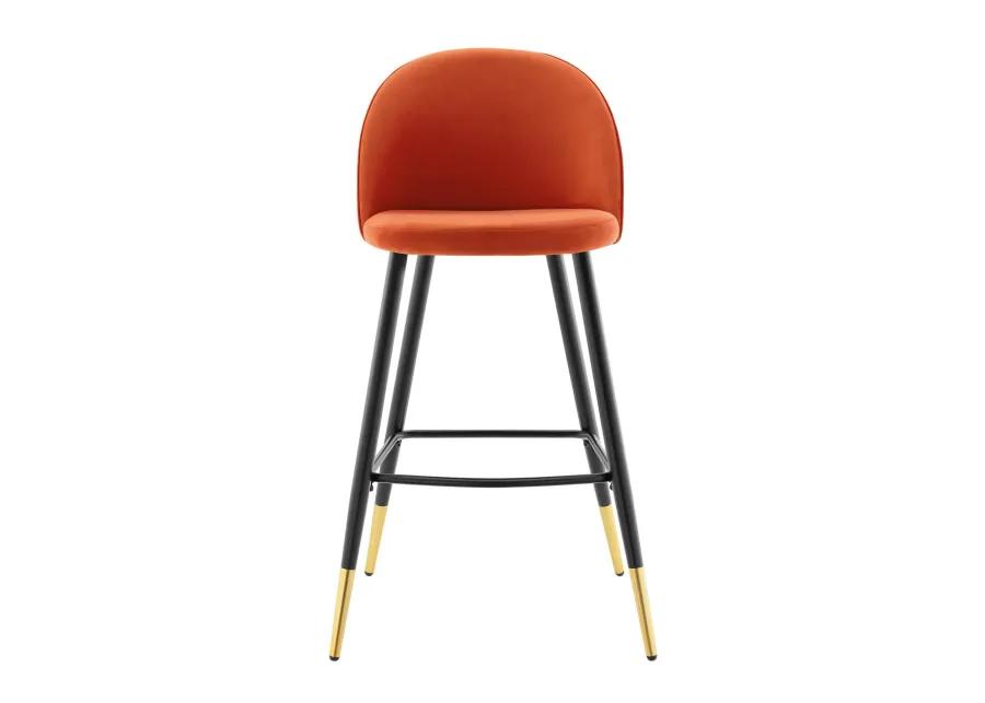 Cordial Performance Velvet Bar Stools - Set of 2