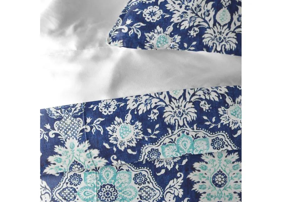 6ix Tailors Fine Linens Osha Blue/Aqua Duvet Cover Set