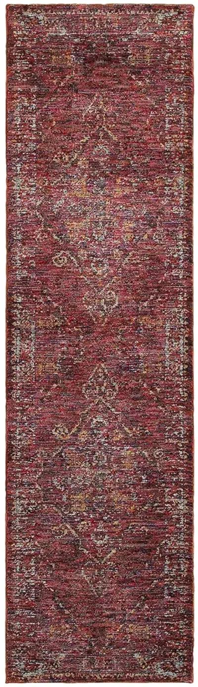 Andorra 1'10" x 3'2" Red Rug