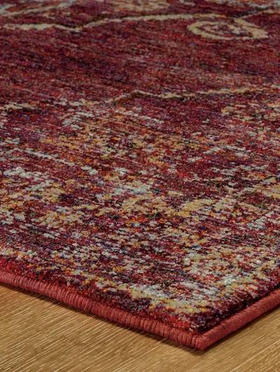 Andorra 1'10" x 3'2" Red Rug