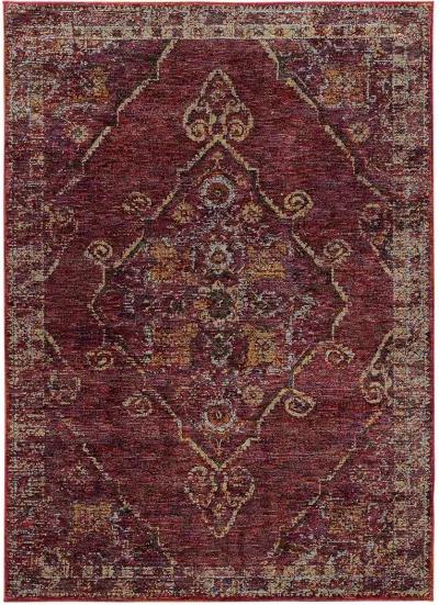 Andorra 1'10" x 3'2" Red Rug