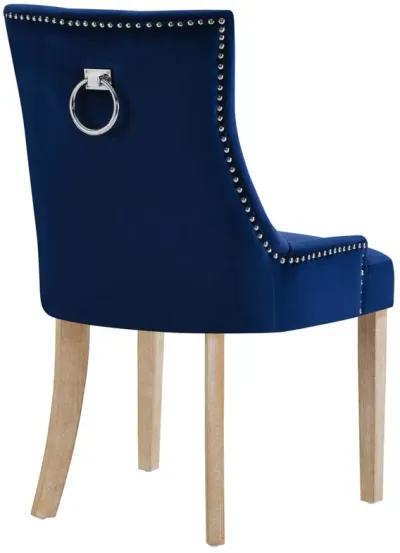 Modway Ponder Mid-Century Modern Four Dining Chair with Performance Velvet in Navy