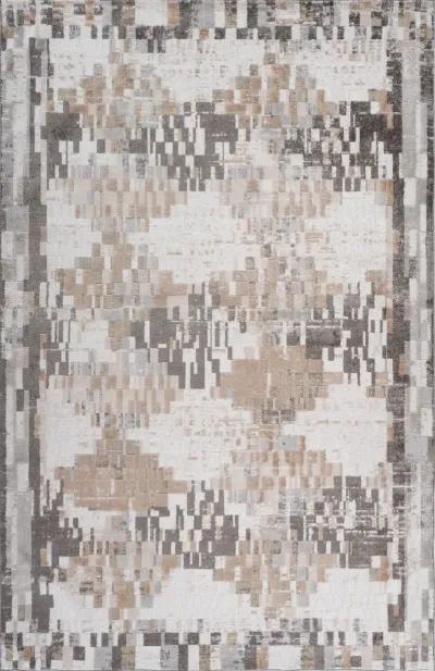 Cadence Abstract Modern Cream Brown Indoor Area Rug