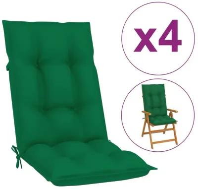 vidaXL Garden Chair Cushions 4 pcs Green 47.2"x19.7"x2.8"