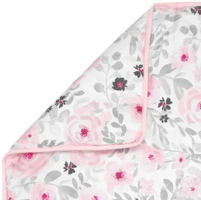 Bedtime Originals Blossom Pink Watercolor Floral 3-Piece Baby Crib Bedding Set