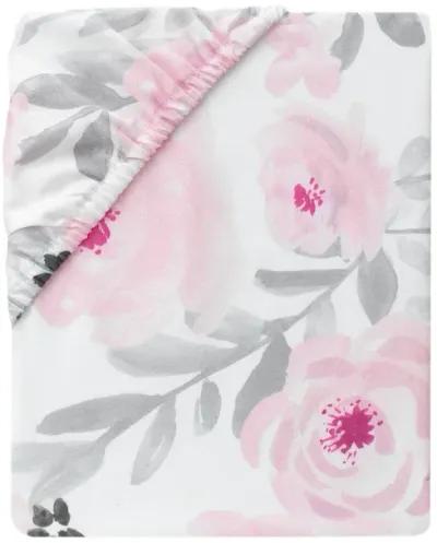 Bedtime Originals Blossom Pink Watercolor Floral 3-Piece Baby Crib Bedding Set