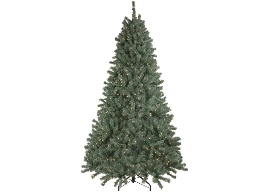 7.5' Pre-Lit Colorado Blue Spruce Artificial Christmas Tree  Clear Lights