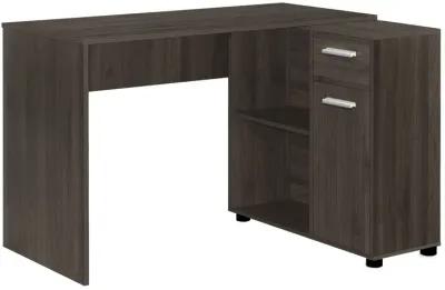 Monarch Specialties I 7349 Computer Desk, Home Office, Corner, Storage Drawers, 46"L, L Shape, Work, Laptop, Laminate, Brown, Contemporary, Modern