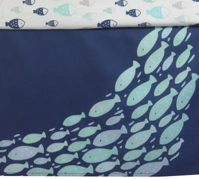 Lambs & Ivy Oceania 6-Piece Baby Crib Bedding Set - Blue Ocean, Nautical, Aquatic, Whale, Octopus Theme