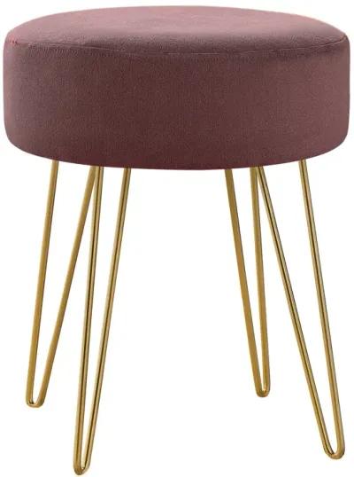 Monarch Specialties I 9000 Ottoman, Pouf, Footrest, Foot Stool, 14" Round, Fabric, Metal Legs, Contemporary, Modern