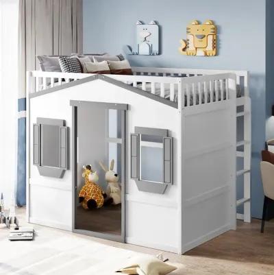 Merax House Loft Bed with Ladder