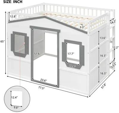 Merax House Loft Bed with Ladder