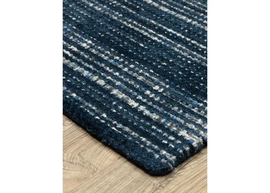 Circa 2'6" x 8' Navy Rug