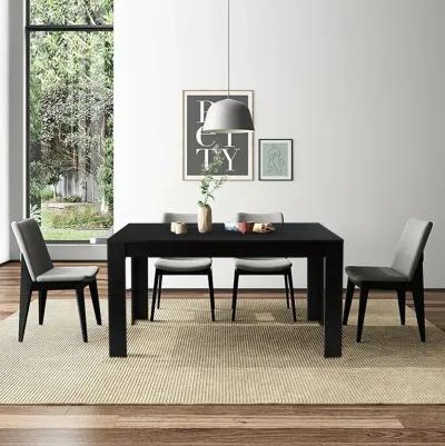 63 Inch Rectangular Modern Dining Kitchen Table for 6 People