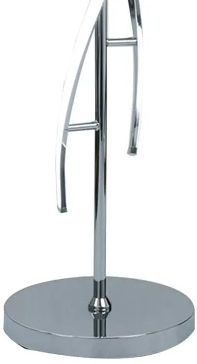 Jam 63 Inch Floor Lamp, LED, Metal Round Base, Accent Silver Metal Base-Benzara