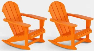 WestinTrends Classic Outdoor Patio Rocking Adirondack Chair (Set of 2)