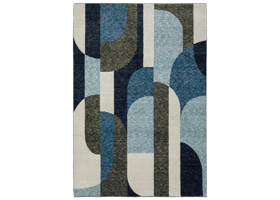 Strada 5'3" x 7'3" Blue Rug