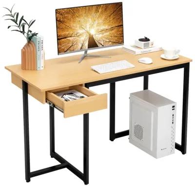 48" Computer Desk with Metal Frame and Adjustable Pads