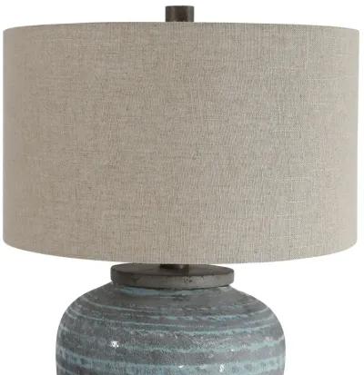 Uttermost Pelia Light Aqua Table Lamp