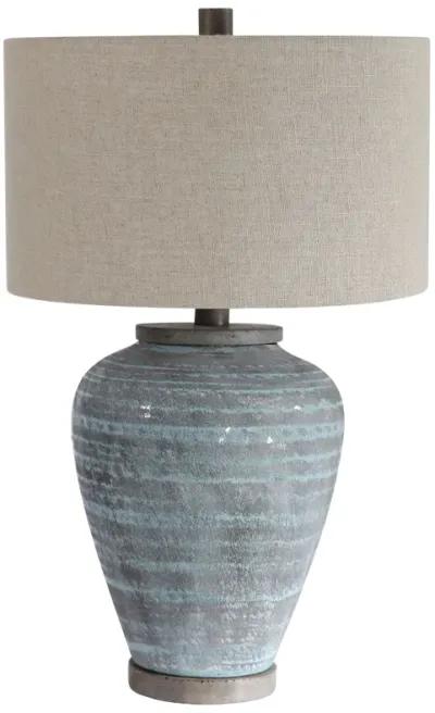 Uttermost Pelia Light Aqua Table Lamp